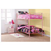 Clarinda Hearts Bunk Bed, Pink, With Standard