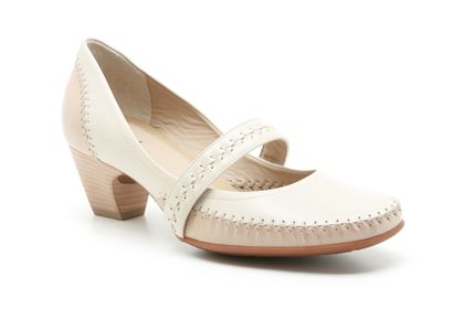 Clarks Dawn Alice Ivory Combi Leather