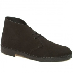 Male Desert Boot Suede Upper Casual in Black, Natural - Honey