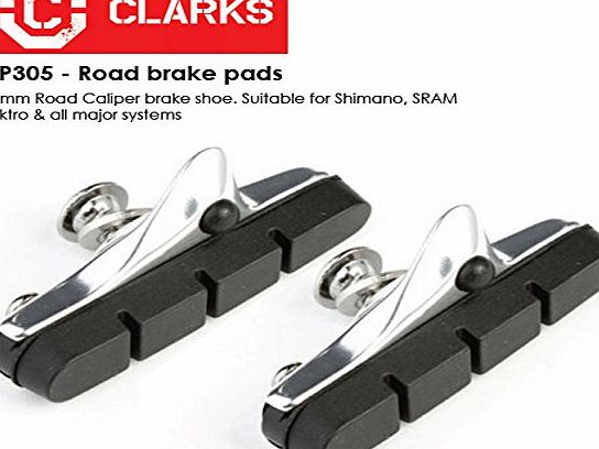Clarks Road Bike Brake Pad with Holder - Grey, 5.2 cm