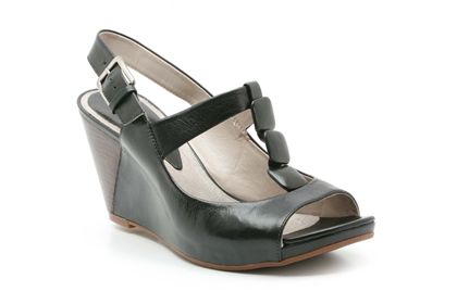 Clarks Silver Ash Black Leather