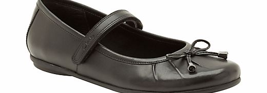 Clarks Tasha Abby Leather Shoes, Black