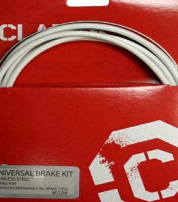 Clarks Universal Bicycle Bike Brake Cables Kit - Stainless Steel, Shimano and Campagnolo ``WHITE``