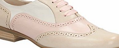 Womens Casual Clarks Hamble Oak Leather Shoes In Dusty Pink Standard Fit Size 8