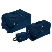 Classic 3 piece Set Navy, Wheeled holdall, Cabin