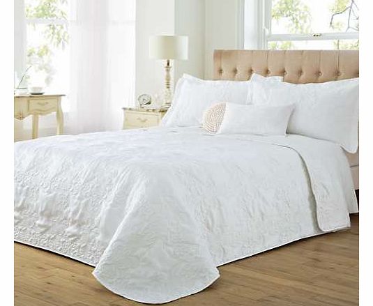 Bouquet White Bedspread  Pillowshams