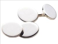 Classic Double Face Oval Cufflinks by Veritas