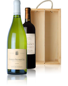 Classic French Double Wooden-boxed 2 bottle Gift Pack (2x75cl)