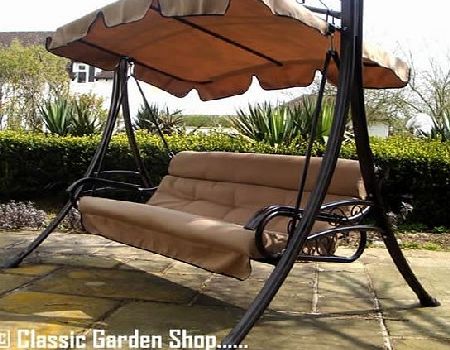 Classic Garden Shop LUXURY RIMINI GARDEN HAMMOCK SWING SEAT 3-4 SEATER