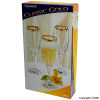 Gold Sparkling Wine Flutes 20cl Pack of 6