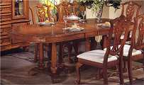 Classic Lincoln Twin Pedestal Dining Set with 4