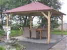 Open Pergola: 4.3 x 4.3m - With Red Roof Tiles