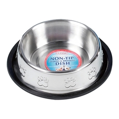 Stainless Steel Paw Print Embossed Bowl for Dogs 28.75cm (11.5in) by Classic