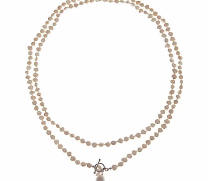Claudia Bradby Long Pearl Rope Necklace, White