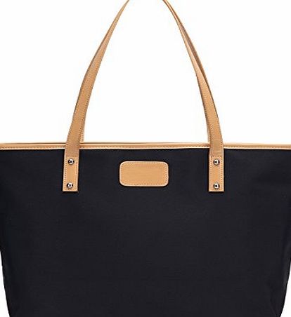 Cleaks Women Designer Bags Ladies Large Shopper Bag Nylon Oxford Shoulder Tote Bag Black