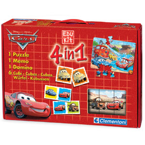 Clementoni Disney Cars 4 in 1 Educational Kit Games