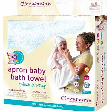 Clevamama SplashNWrap Baby Apron Towel - Blue