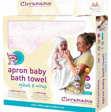 Clevamama SplashNWrap Baby Apron Towel - Pink