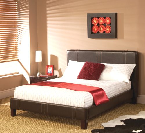 Clifton Dark Chocolate Brown Leather Bed -
