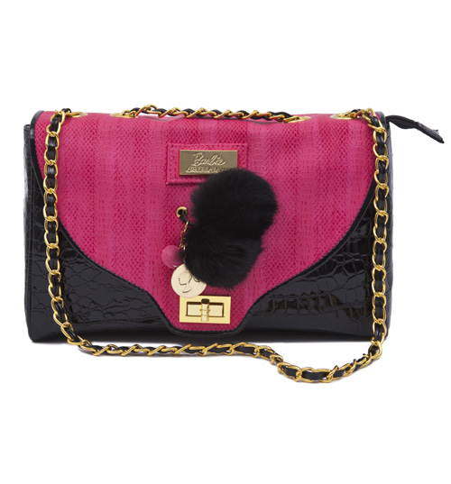 Hot Pink and Black Barbie Handbag from Clippy