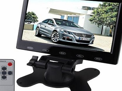 Clixsy 7.0 inch Touch Button Car Rearview LCD Monitor with Stand, Full Remote Control