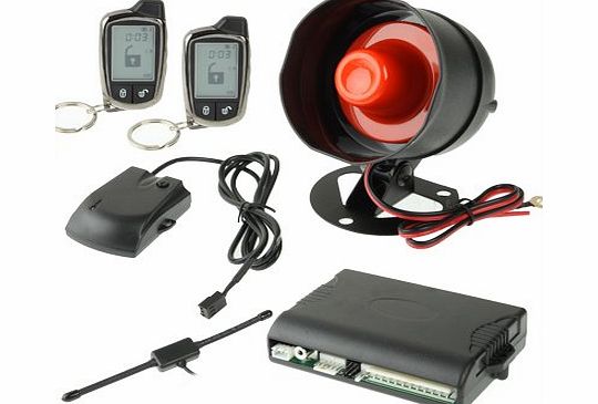 Clixsy High Performance 2-Way Car Alarm Security System with Remote Controller