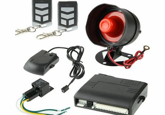 Clixsy High Performance Single Way Car Alarm Security System with Remote Control
