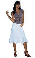 Womens Linen Panel Skirt