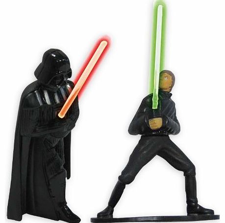 Close Up Star Wars baking decorations Darth Vader and Luke Skywalker