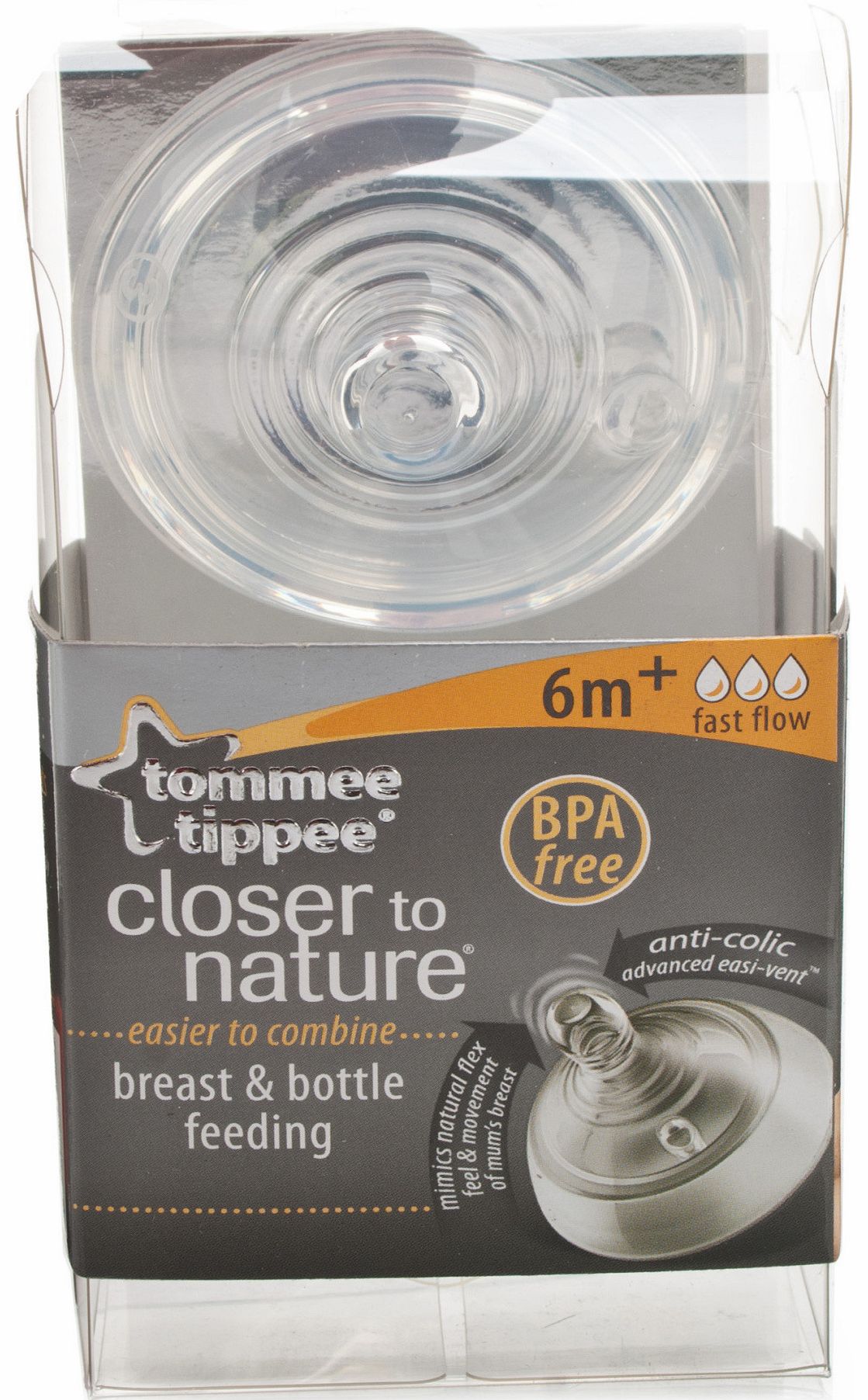 Closer to Nature Tommee Tippee Closer to Nature Easivent Teats