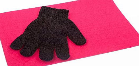 Heat Proof Heat Resistant Protection Glove & Heatproof Mat For Hair Straighteners/Wands Tongs Gorgerous Pink