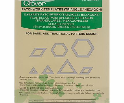 Cloverleaf Clover Patchwork Templates, Triangle / Hexagon