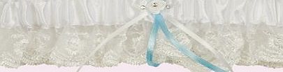 Club Green IVORY LACE GARTER WITH DIAMANTE FROM CLUB GREEN