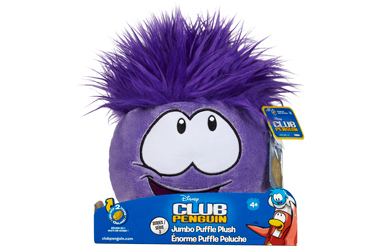 Penguin Jumbo Purple Puffle Soft Toy