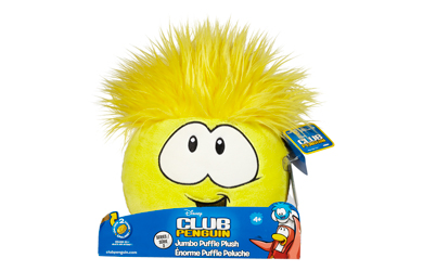 Penguin Jumbo Yellow Puffle Soft Toy