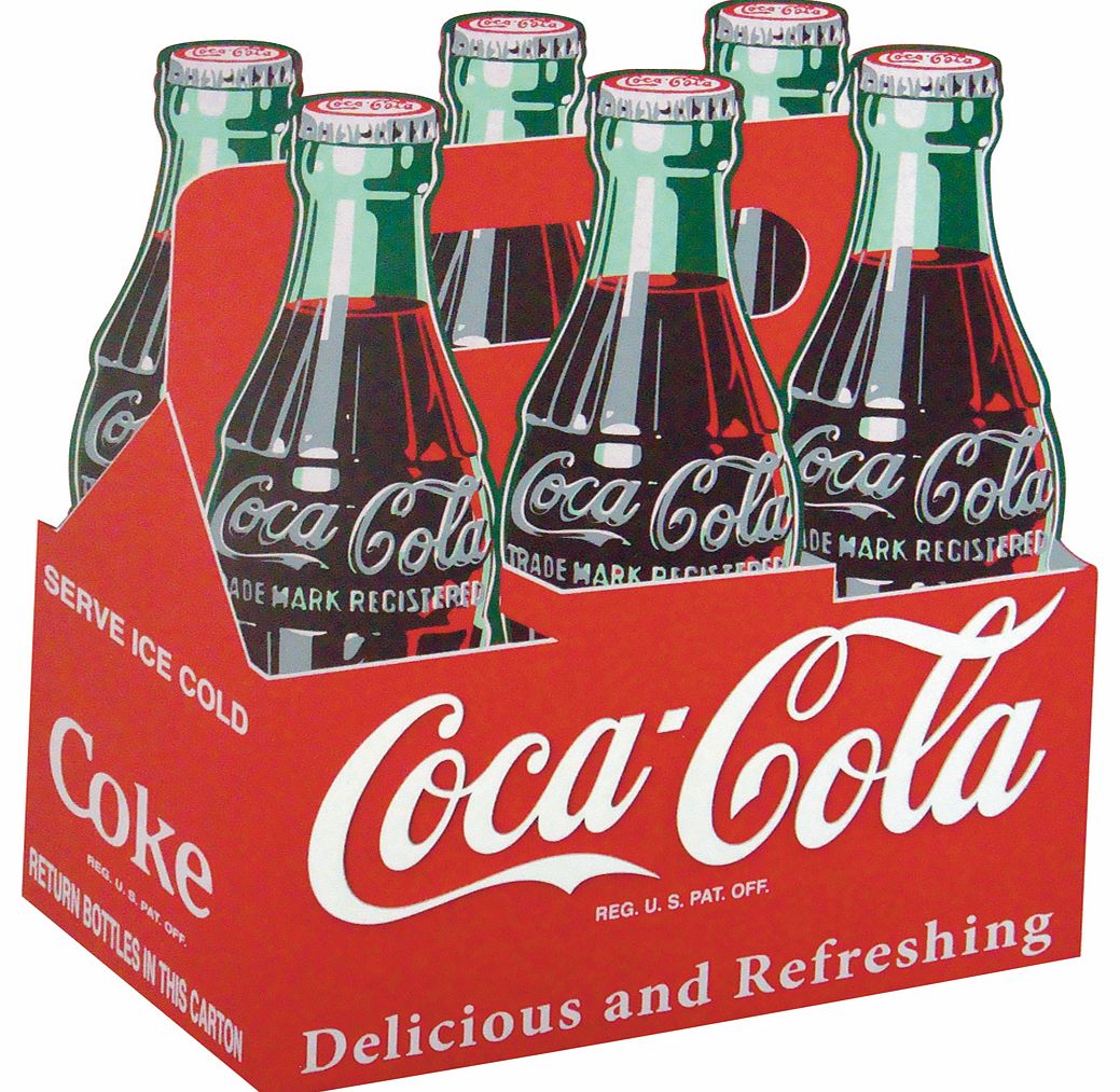 Coca-Cola Wood Six Pack Sign