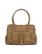 Basic Chic - Brown Calf Leather Satchel Bag