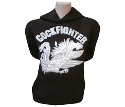 Cockfighter Smocked keyhole back topHooded sweatshirt
