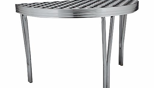 Cola Red 2 Seater Half Moon Dining Table