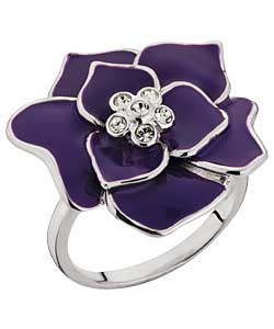 Coleen Sterling Silver Purple and Crystal Ring
