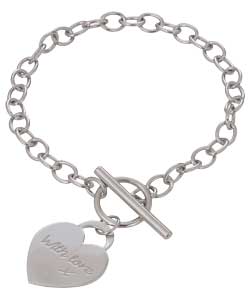 Coleen Sterling Silver With Love Bracelet