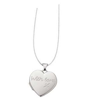 Sterling Silver With Love Locket Pendant