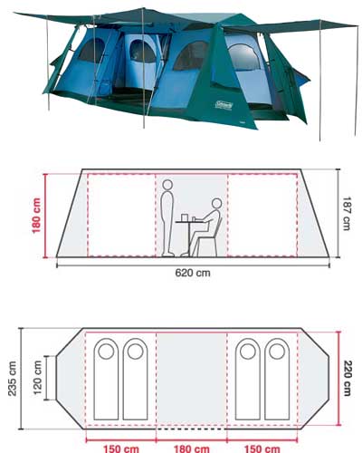 COLEMAN Sahara Vis-A-Vis Tent Camping Equipment review, buy