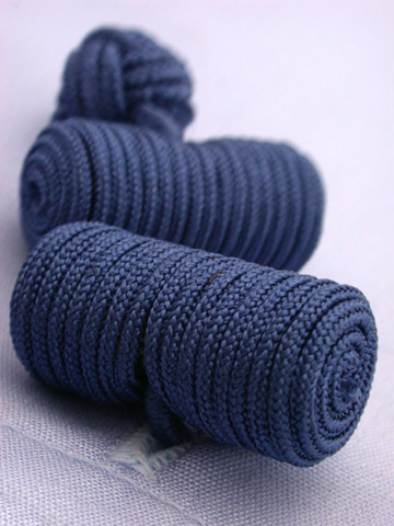 Blue Knotted Barrel Cufflinks