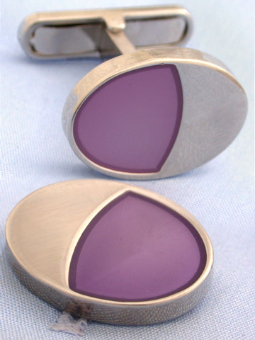 Coles Lilac Oval Cufflinks