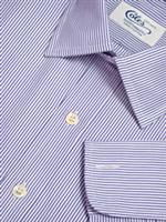 Coles Mens Classic Collar Blue Narrow Bengal Dress Shirt