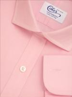 Coles Mens Cutaway Collar Plain Pink Shirt