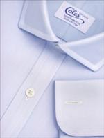 Coles Mens Cutaway Collar Plain Sky Blue Shirt