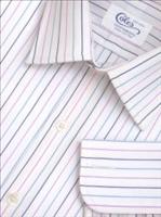 Coles Mens Lilac Triple Stripe Shirt with Classic Collar