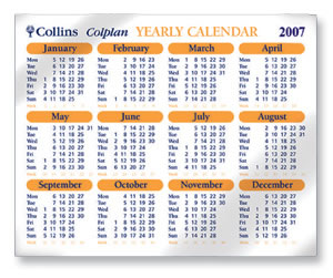 Collins 2007 Calendar Yearly Planner Full 12